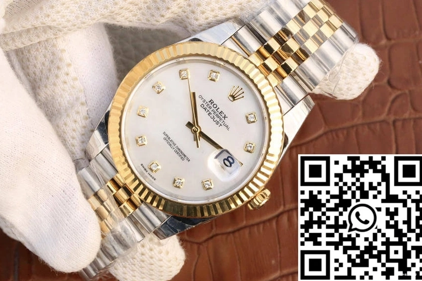 Dial EW Datejust M126333-0018 Yellow Factory Rolex Gold White 0127